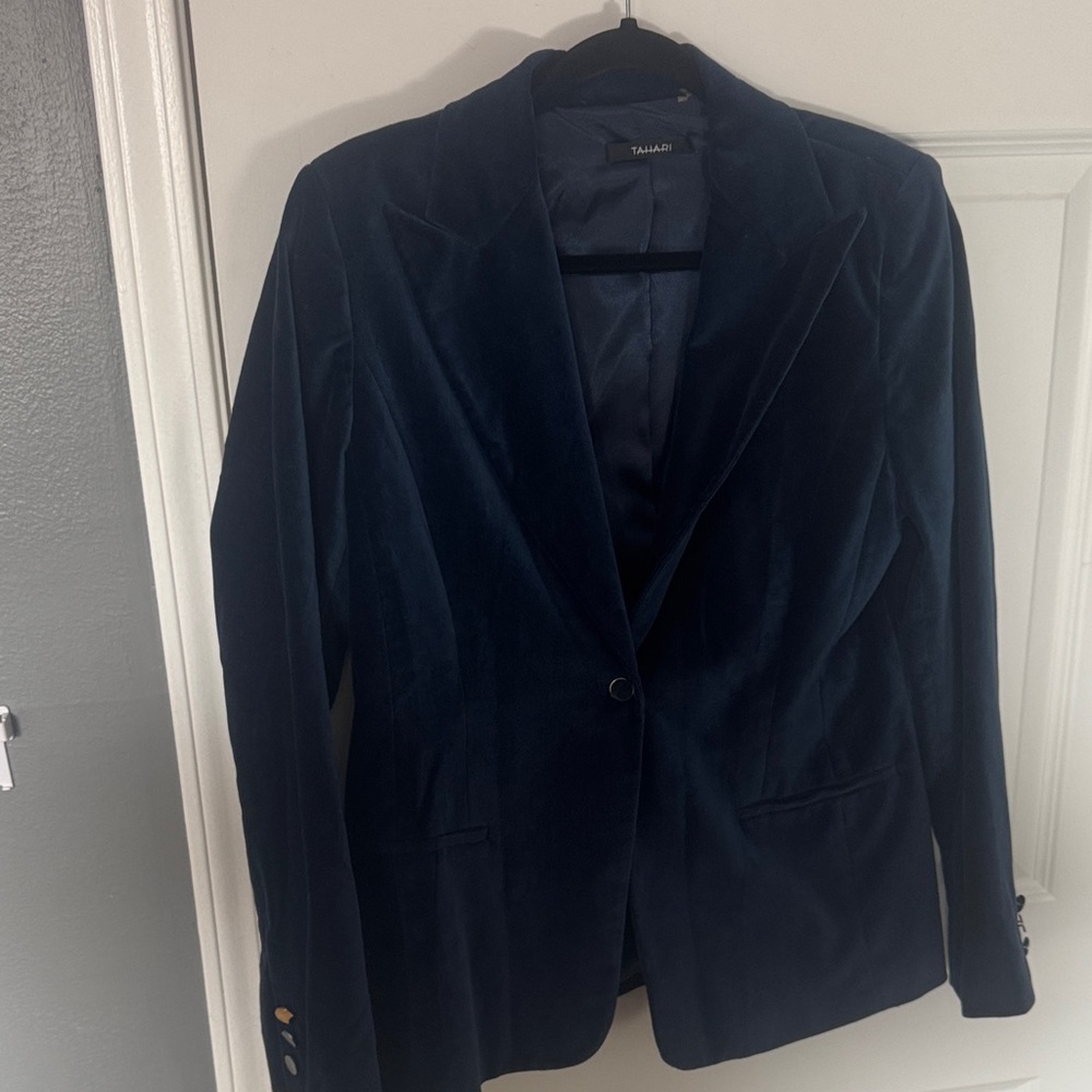 Tahari Navy Blue Blazer